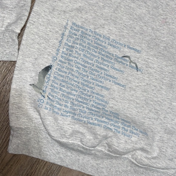 Taylor Swift Spotify Fans First 1989 Heather Gray Crewneck size M - Picture 5 of 8